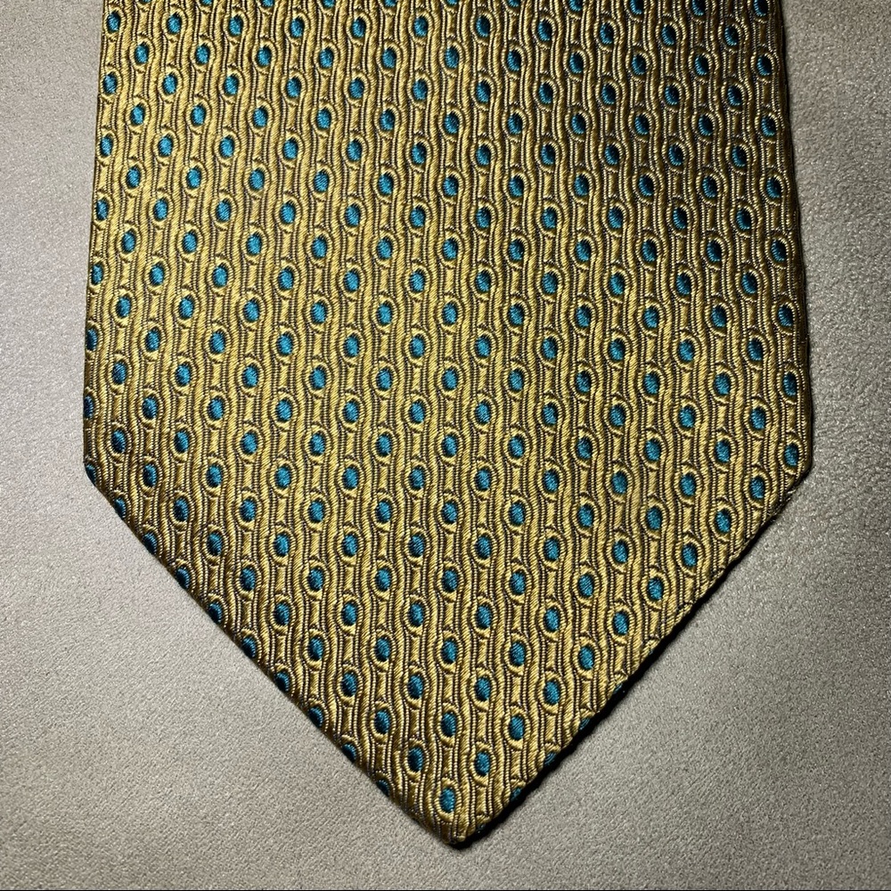 Valentino Cravatte Tie Gold Made in Italy 100% Silk